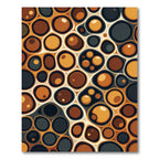 Abstract Amber Honeycomb Organic Spheres Rug