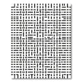 Abstract Black White Line Grid Rug