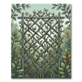 Lush Botanical Trellis Garden Verdant Rug