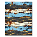 Textured Blue Wood Grain Splatter Rug