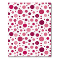 Crimson Magenta Pink Polka Dot Scatter Rug