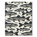 Illustrative Vintage Pike Fish Cream Area Rug