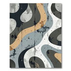 Abstract Sandy Wave Splatter Rug