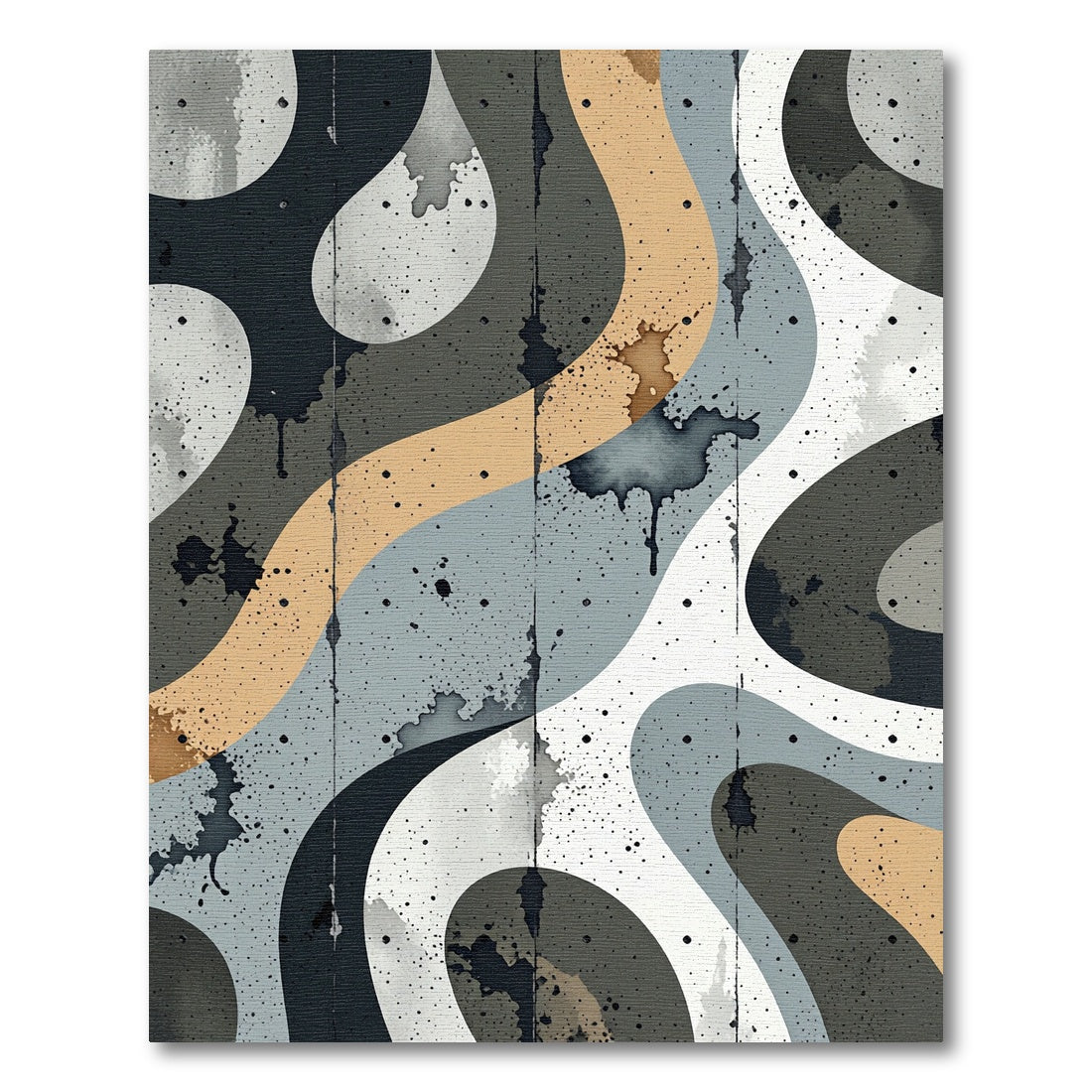 Abstract Sandy Wave Splatter Rug