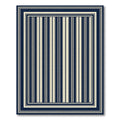 Classic Navy Cream Vertical Stripes Rug