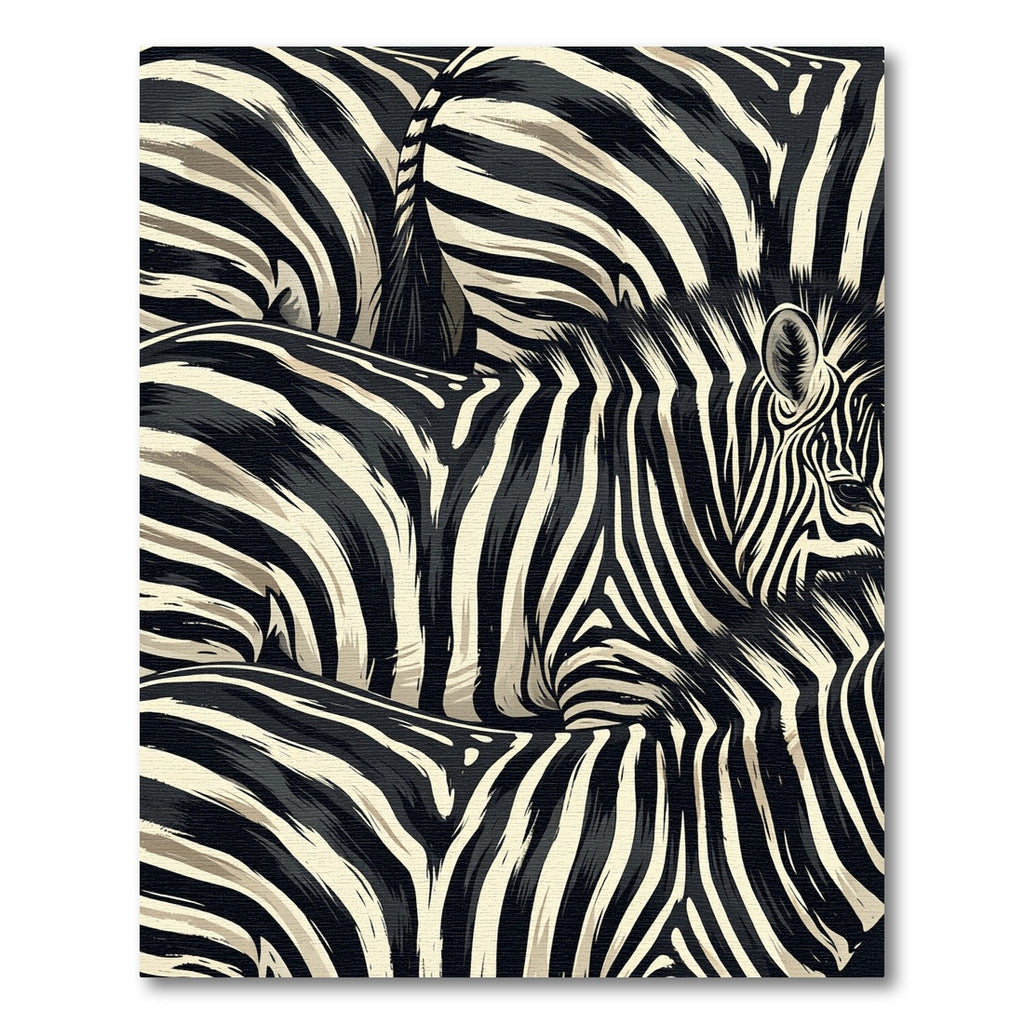 Bold Zebra Stripe Texture Rug