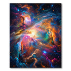 Vibrant Cosmic Nebula Swirl Area Rug
