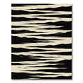 Minimalist Black and Cream Horizon Abstract Rug