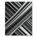 Monochrome Diagonal Striped Abstract Rug