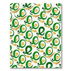 Emerald Gold Flourish Swirl Rug