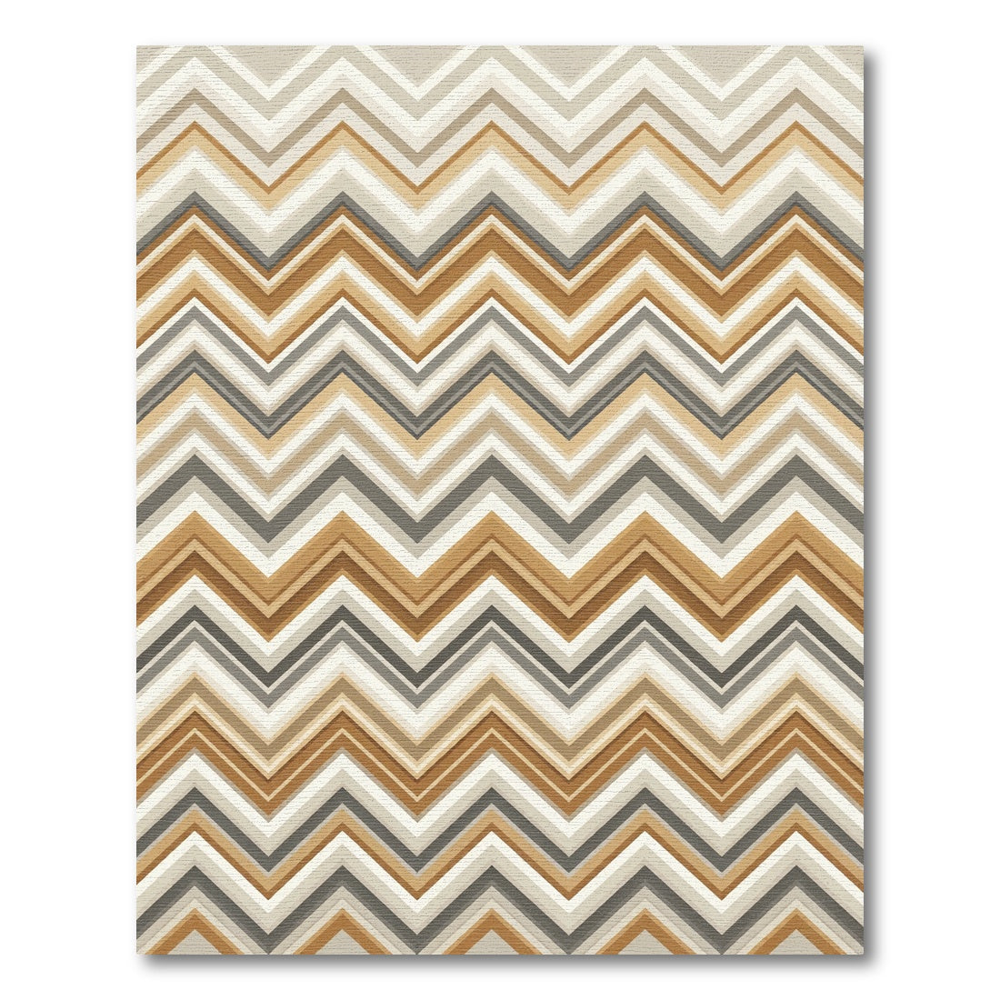 Modern Earthy Chevron Zigzag Area Rug
