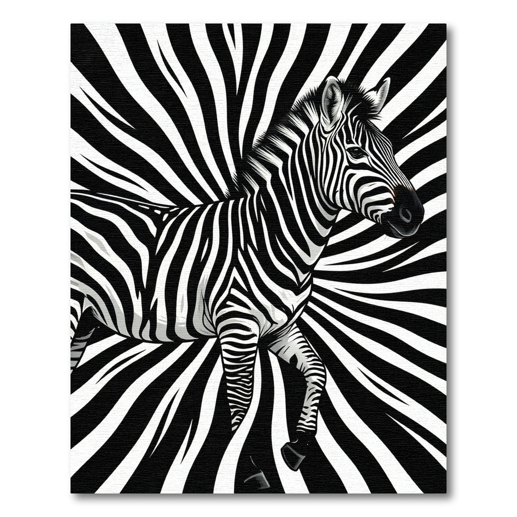 Bold Black and White Zebra Swirl Rug