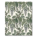 Elegant Wisteria Vine Botanical Cream Rug