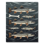 Dark Waters Pike Fish Art Rug