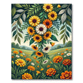 Vibrant Floral Sunflower Bouquet Meadow Rug