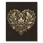 Ornate Golden Acanthus Heart Leaf Rug