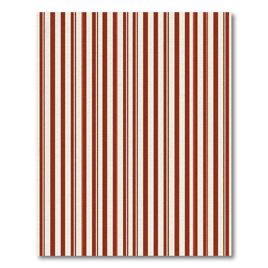 Bold Red Cream Subtle Stripes Rug