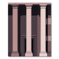 Mauve Pillars Minimalist Architectural Rug