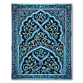 Elegant Teal Floral Archway Composition Rug