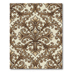 Antique Gold Scrollwork Damask Rug
