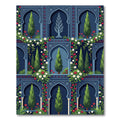 Midnight Trellis Garden Abstraction Rug