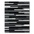 Minimalist Monochrome Abstract Linear Composition Rug