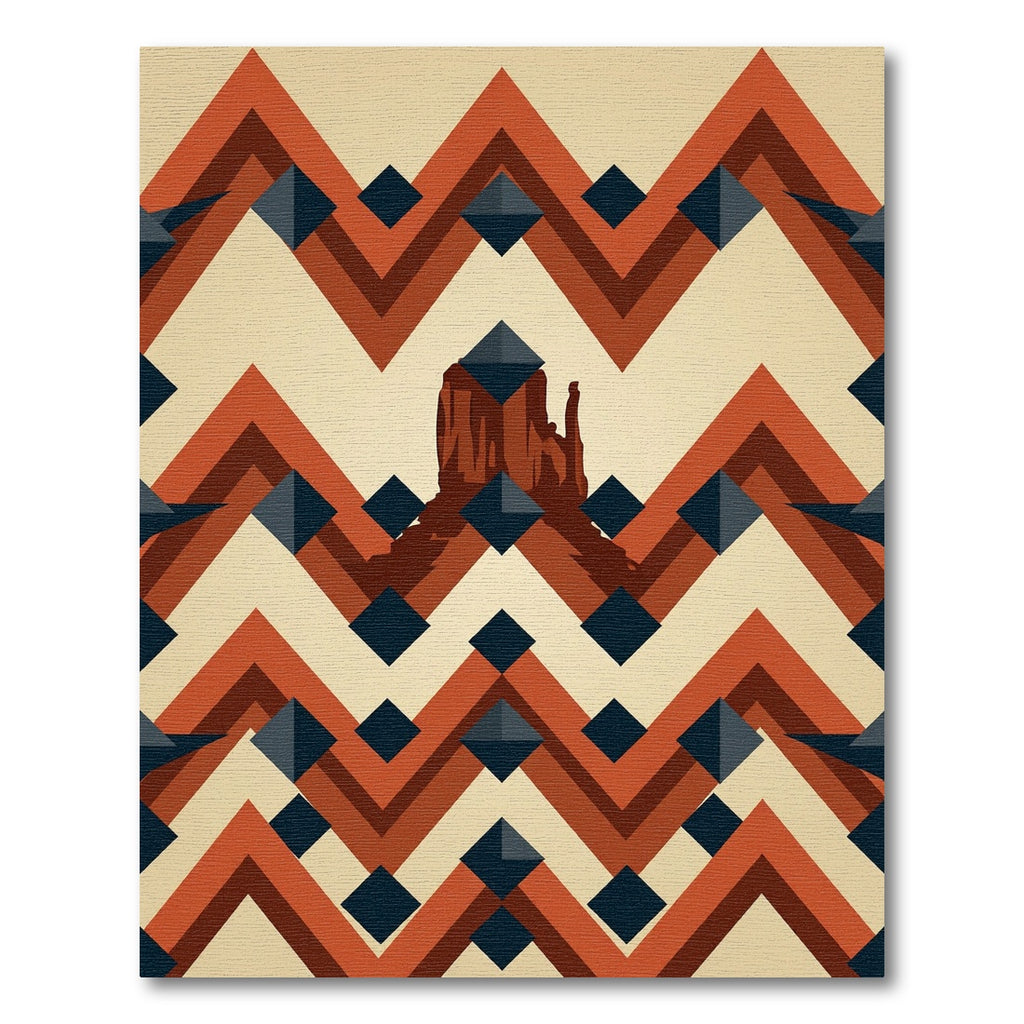 Earthy Southwestern Peak Geometric Area Rug