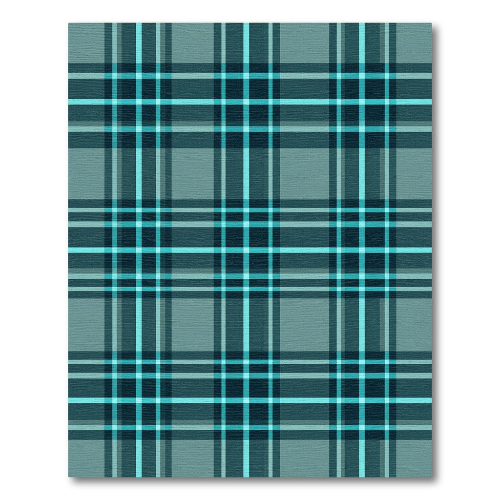 Teal Blue Classic Tartan Plaid Rug