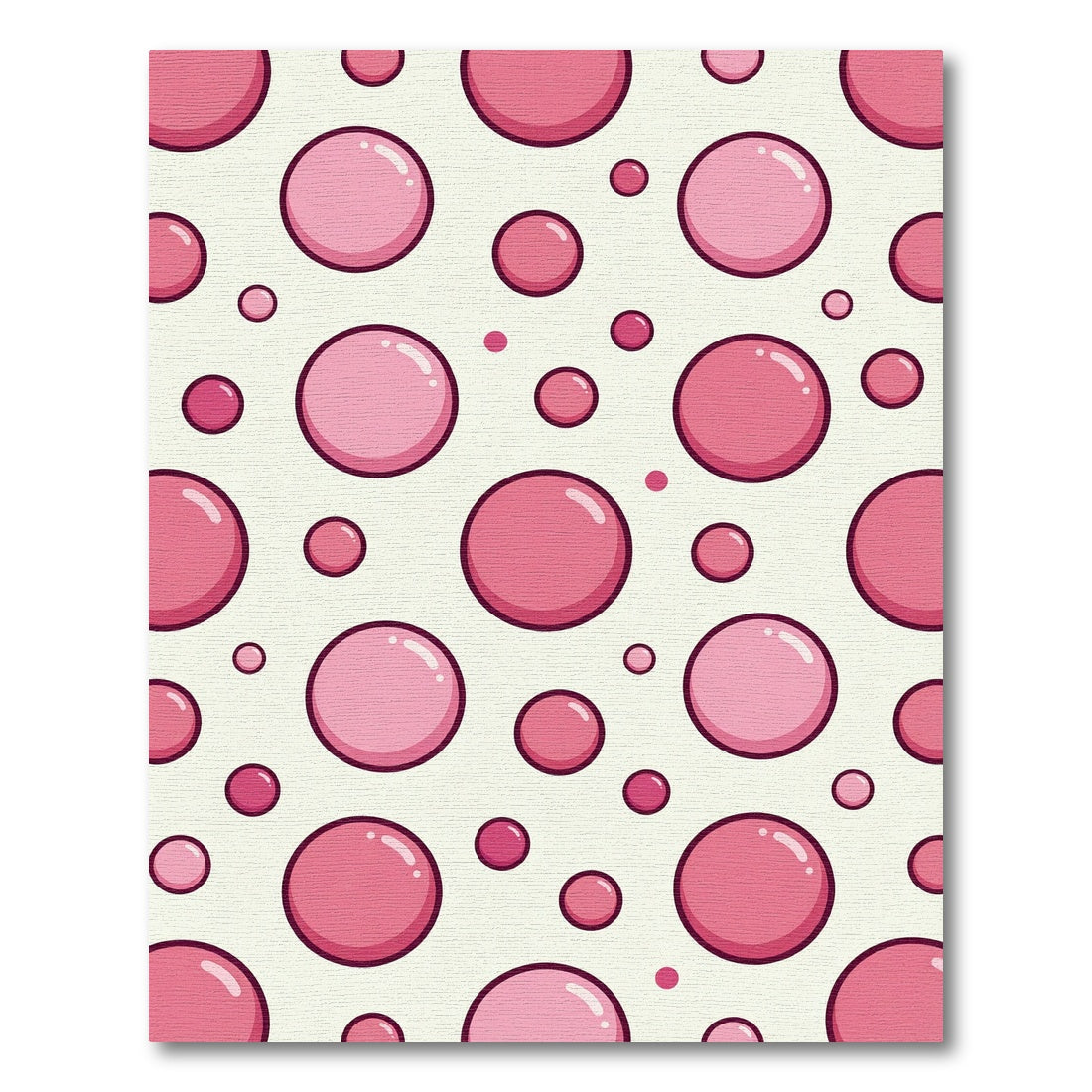 Pink Bubble Circle Medallion Rug