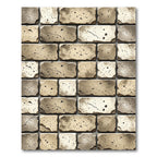 Textured Sandy Stone Brick Wall Rug