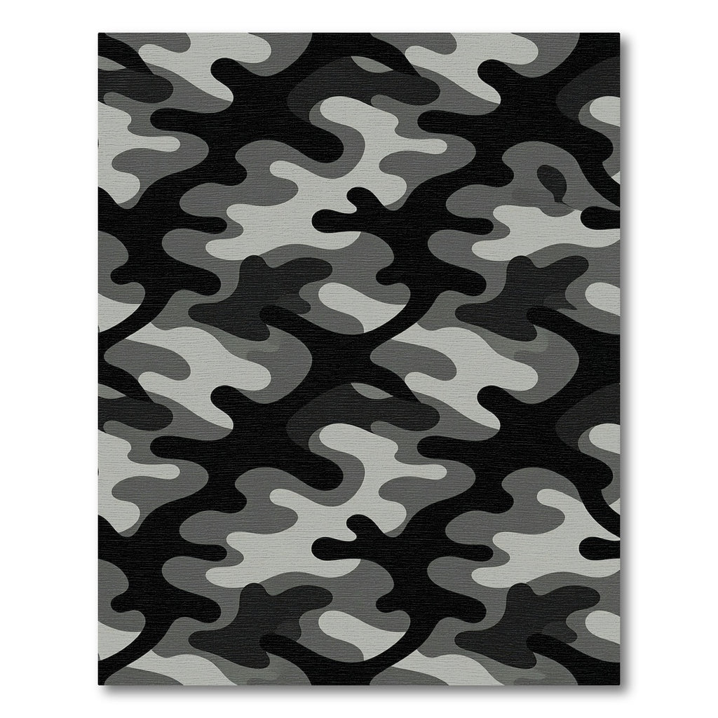 Monochrome Urban Camouflage Abstract Art Rug
