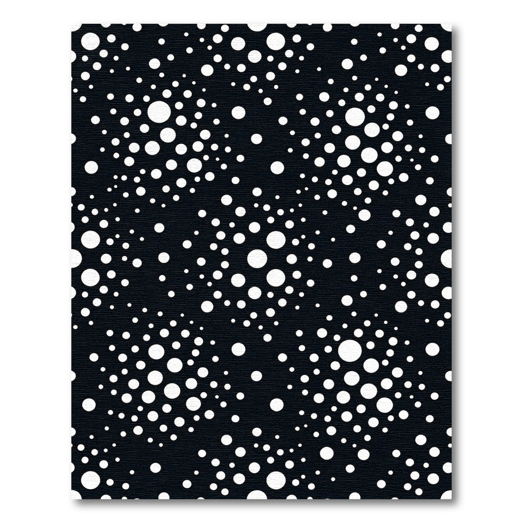 Black White Scattered Dot Composition Rug