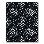 Black White Scattered Dot Composition Rug