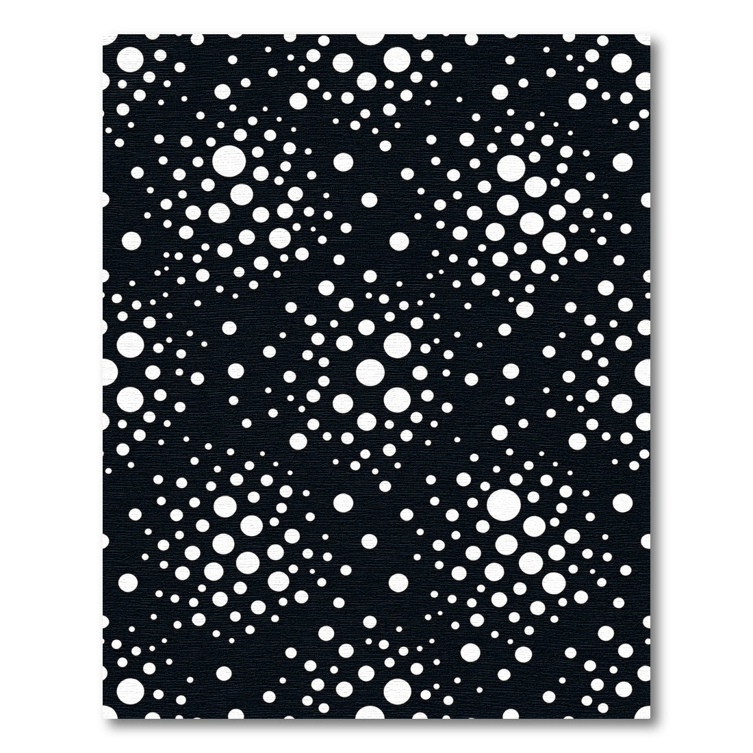 Black White Scattered Dot Composition Rug