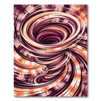 Crimson Swirl Tie Dye Vortex Rug