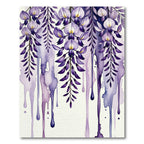 Watercolor Wisteria Cascading Purple Floral Rug