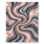 Coral Gray Swirling Marble Texture Rug