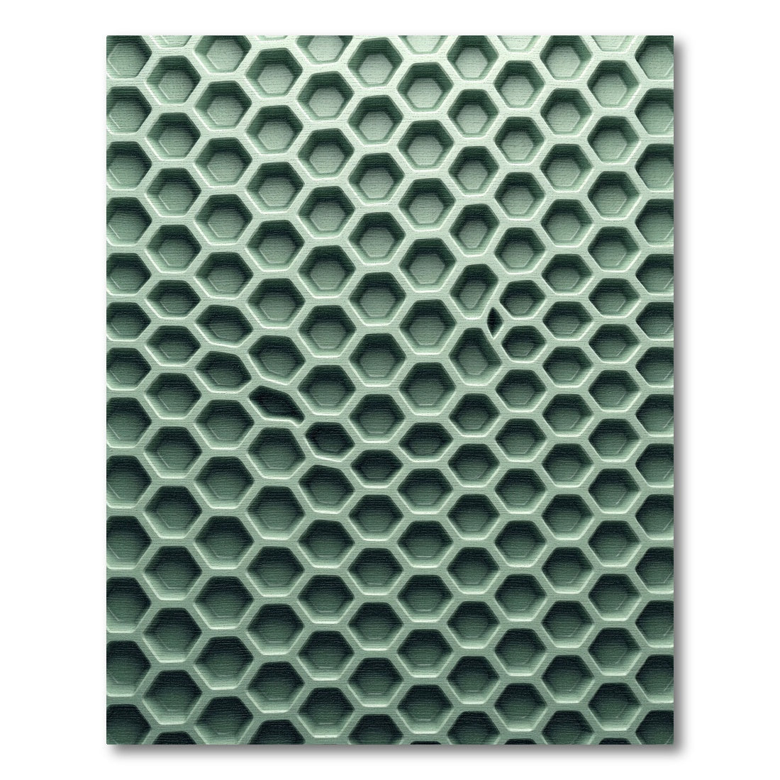 Earthy Sage Geometric Honeycomb Grid Rug