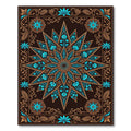 Celestial Teal Starburst Filigree Rug