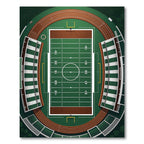 Green Stadium Football Field Overhead View Rug