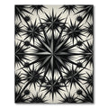 Dark Starburst Geometric Arrangement Rug