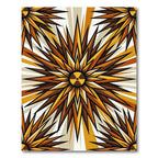 Radiant Golden Starburst Nuclear Geometric Rug