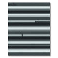 Grayscale Horizontal Stripe Minimalist Rug