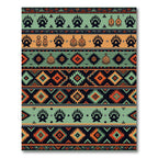 Navajo Tribal Mint Orange Diamond Rug