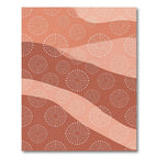 Terracotta Ripples Dot Medallions Rug