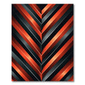 Bold Orange Dark Chevron Rug