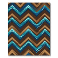 Abstract Geometric Waves in Earthy Tones Rug