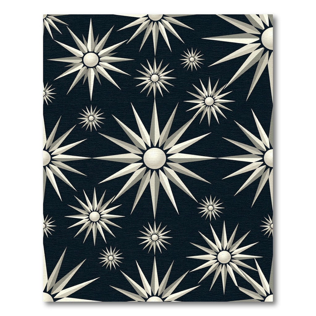 Radiant Starburst Navy Repeating Elements Rug