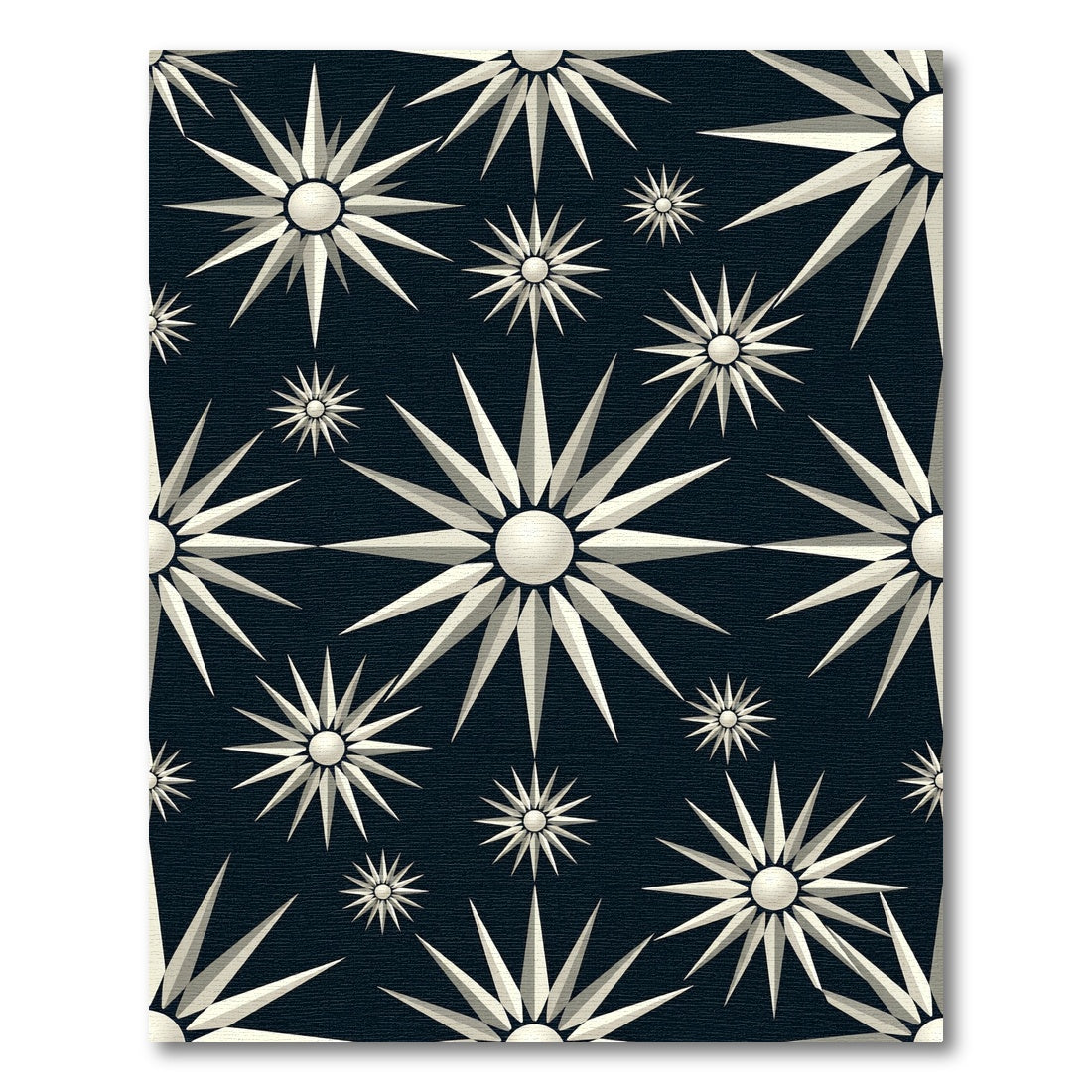 Radiant Starburst Navy Repeating Elements Rug
