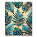 Lush Tropical Ferns and Botanical Leaves Rug